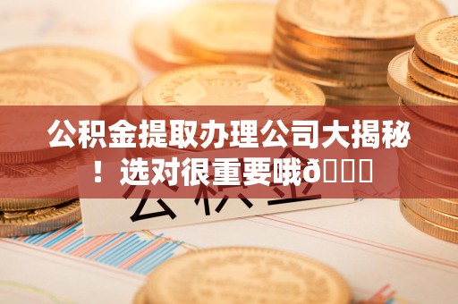 惠安公积金提取办理公司大揭秘！选对很重要哦😎